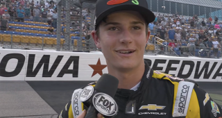 Tristan McKee’s Victory Lane interview at Iowa Speedway